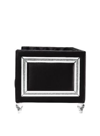 ACME Heibero Chair (Same Lv01405) Black Velvet