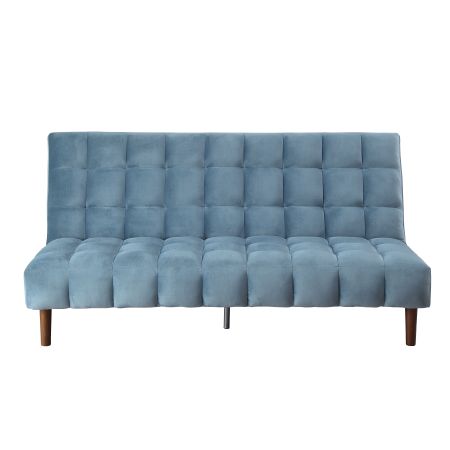 ACME Yolandi Adjustable Sofa Teal Velvet & Dark Walnut Finish