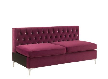 ACME Jaszira Modular - Armless Sofa Burgundy Velvet