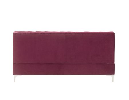 ACME Jaszira Modular - Armless Sofa Burgundy Velvet