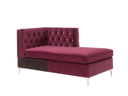 ACME Jaszira Modular - Chaise Burgundy Velvet