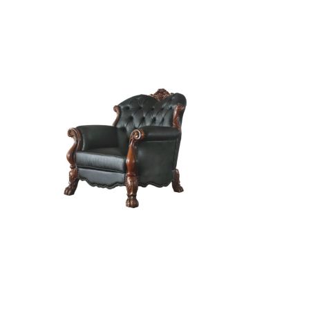 ACME Dresden Chair W/Pillow Synthetic Leather & Cherry Oak Finish