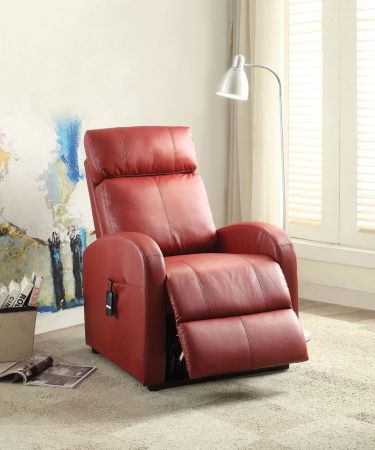 ACME Ricardo Power Motion Recliner W/Lift Red Synthetic Leather