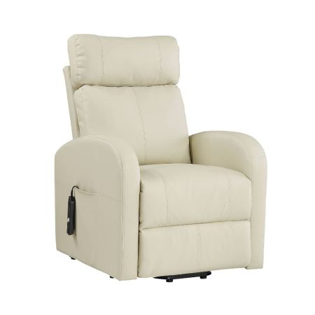 ACME Ricardo Power Motion Recliner W/Lift Beige Synthetic Leather