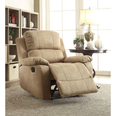 ACME Bina Motion Recliner Light Brown Polished Microfiber