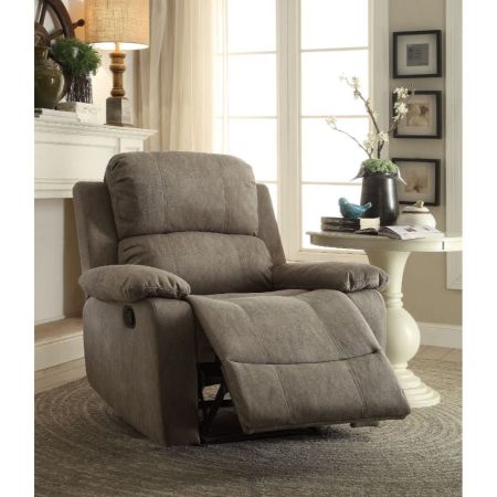 ACME Bina Motion Recliner Gray Polished Microfiber