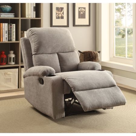 ACME Rosia Motion Recliner Gray Velvet