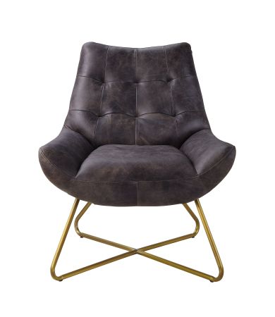 ACME Dhalsim Accent Chair Antique Ebony Top Grain Leather