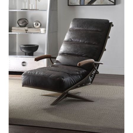 ACME Ekin Accent Chair W/Swivel Morocco Top Grain Leather