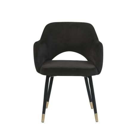 ACME Applewood Accent Chair Black Velvet & Gold Finish