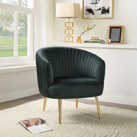 ACME Sigurd Accent Chair Velvet & Gold Finish