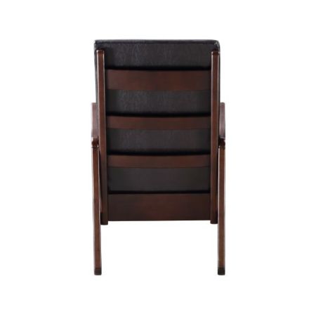 ACME Raina Rocking Chair Dark Brown Synthetic Leather & Espresso Finish