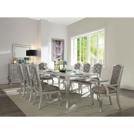 ACME Francesca Dining Table Champagne Finish