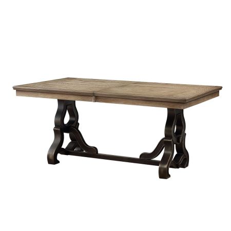 ACME Nathaniel Dining Table Maple Finish