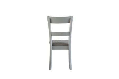 ACME House Marchese Side Chair (Set-2) Two Tone Gray Fabric & Pearl Gray Finish