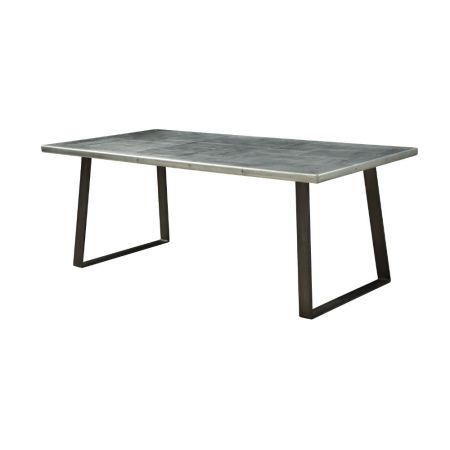 ACME Kaylia Dining Table Aluminum & Gunmetal Finish