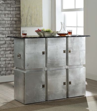 Brancaster Bar Unit 70450 Aluminum By Acme Furniture