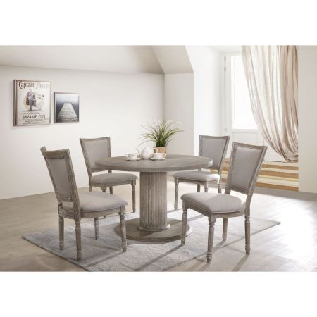 ACME Gabrian Dining Table Reclaimed Gray Finish