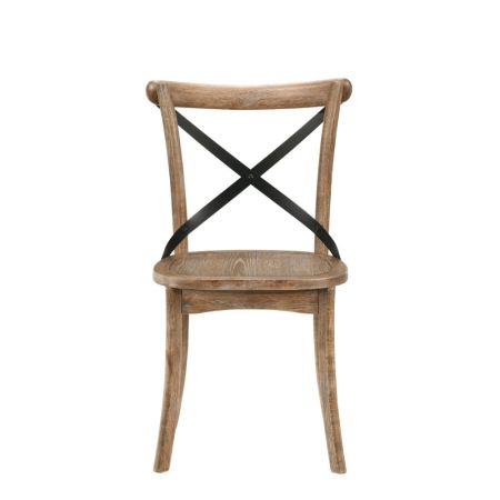 ACME Kendric Side Chair (Set-2) Rustic Oak Finish