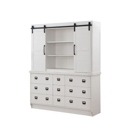 ACME Renske Buffet & Hutch Antique White Finish