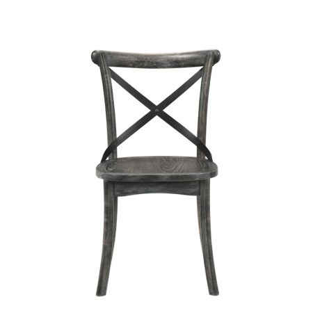 ACME Kendric Side Chair (Set-2) Rustic Gray Finish