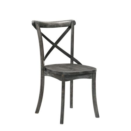 ACME Kendric Side Chair (Set-2) Rustic Gray Finish