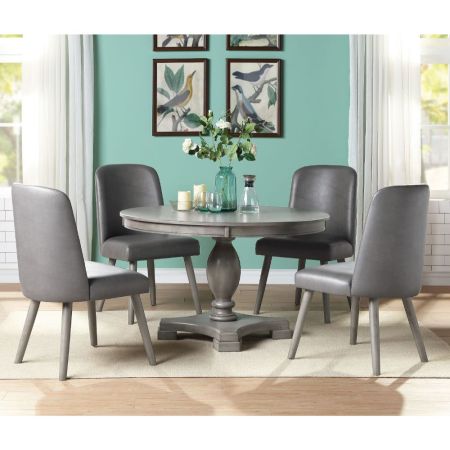 ACME Waylon Dining Table Gray Oak Finish