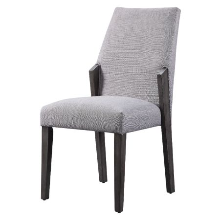 ACME Belay Side Chair (Set-2) Gray Fabric & Gray Oak Finish