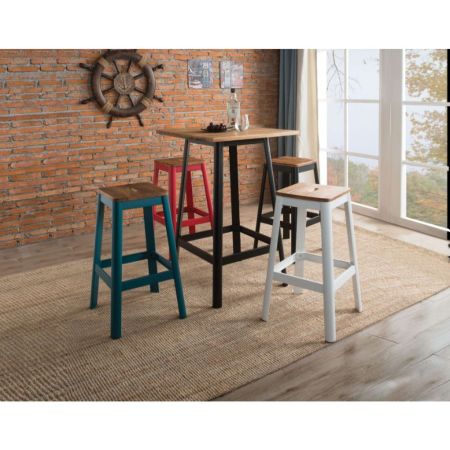 ACME Jacotte Bar Table Natural & Black Finish