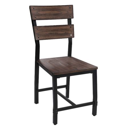 ACME Mariatu Side Chair (Set-2) Oak & Black Finish