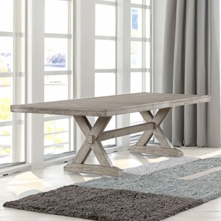 ACME Rocky Dining Table Gray Oak Finish