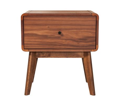 Modrest Marshall Mid-Century Modern Walnut Nightstand