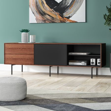 Modrest Kenny Modrest Walnut & Grey TV Stand