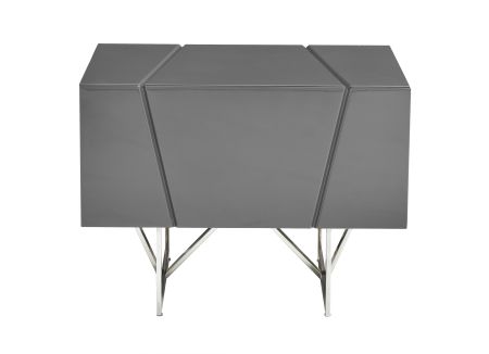 Modrest Chrysler Modern Grey Nightstand