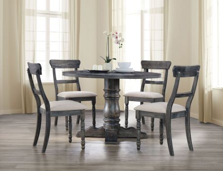 ACME Leventis Dining Table Weathered Gray Finish