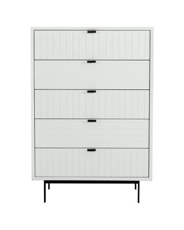 Nova Domus Valencia Contemporary White Chest