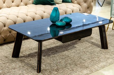 Modrest Chadwick Modern Ebony & Rosegold Coffee Table