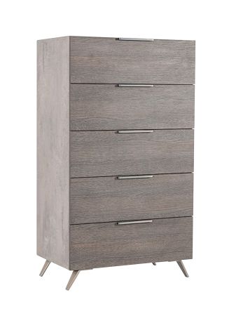 Nova Domus Bronx Italian Modern Faux Concrete & Grey Chest