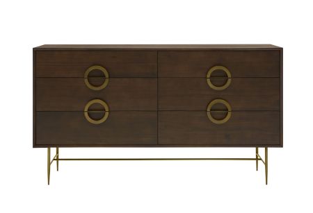 Modrest Selena Modern Acacia & Brass Dresser