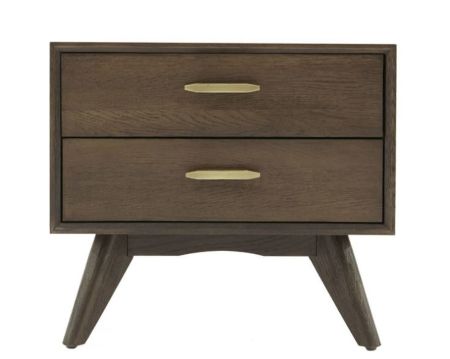 Modrest Novak Modern Dark Oak Nightstand