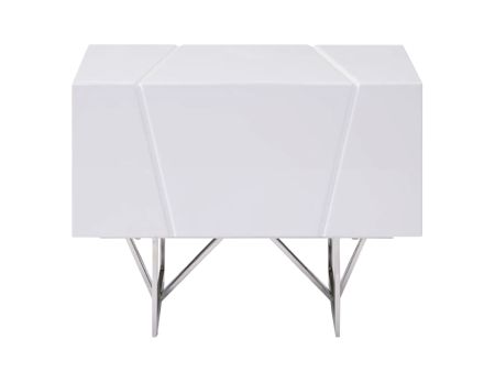 Modrest Chrysler Modern White Nightstand