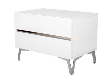 Nova Domus Angela - Italian Modern White Nightstand