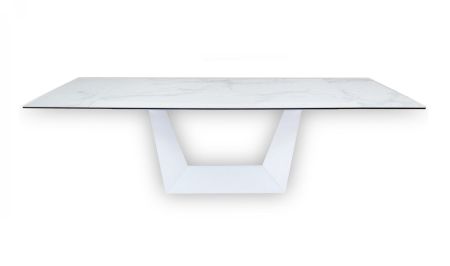 Modrest Baldwin - Modern White Ceramic Extendable Dining Table