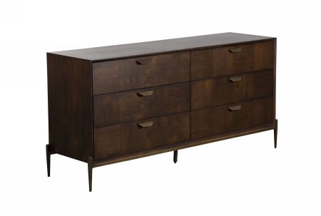 Modrest Shane - Modern Acacia & Brass Dresser