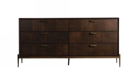 Modrest Shane - Modern Acacia & Brass Dresser