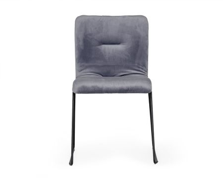 Modrest Yannis - Modern Grey Fabric Dining Chair (Set of 2)