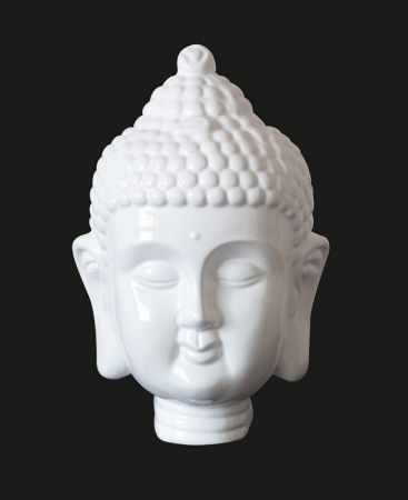 Modrest Modern White Buddha Head Sculpture