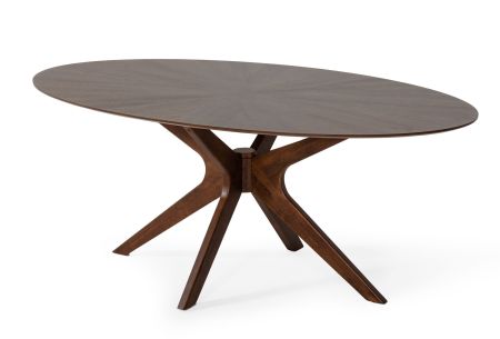 Modrest Prospect - Modern Oval Walnut Dining Table