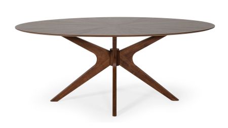 Modrest Prospect - Modern Oval Walnut Dining Table