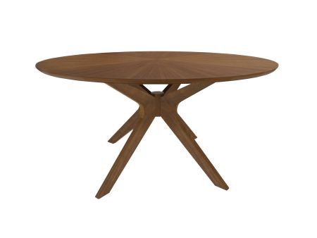 Modrest Prospect - Modern Round 59" Walnut Dining Table